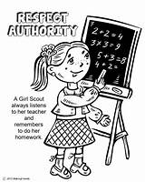 Coloring Respect Authority Scout Girl Daisy Pages Law Petal Scouts Homework Petals Book Activities Makingfriends Worksheets Kids Girls Color Pink sketch template