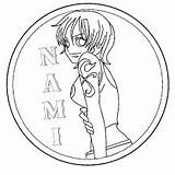 Anime Coloring Pages Nami Printable Color Top sketch template