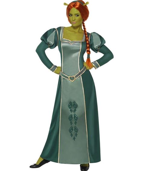 shrek mens licensed fancy dress costume princess fiona ladies outfit