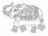 Tusk Designlooter Elephants Line sketch template