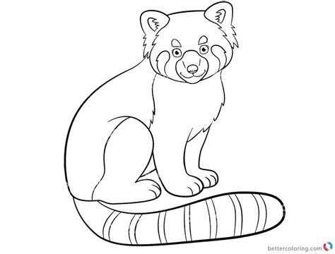 cute red panda coloring pages  printable coloring pages