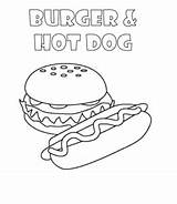 Burger Hot Coloring Dog Pages King Printable Sheet Kids Playinglearning sketch template