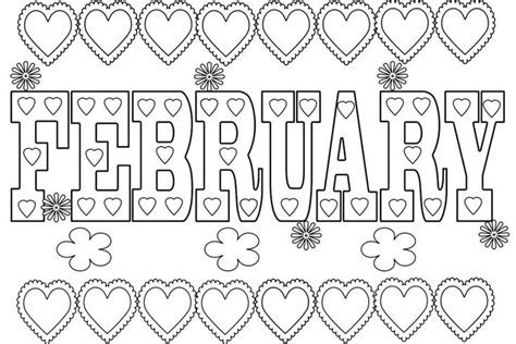february coloring pages  kindergarten printable coloring pages