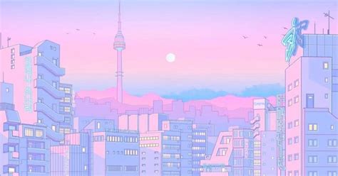 aesthetic desktop wallpaper aesthetic pink anime background anime