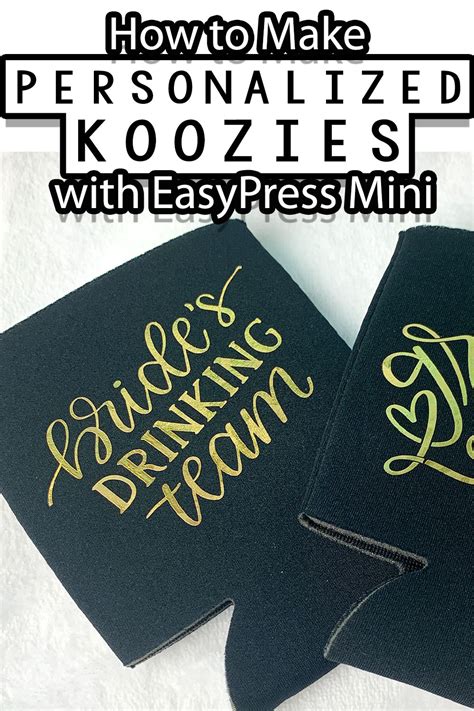 custom koozies   easy press minivideo  pink