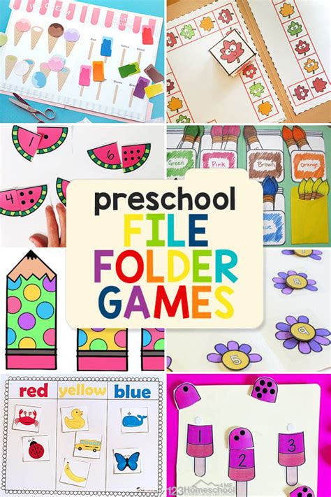 favorite  printable preschool file folder games