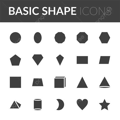 basic shapes vector design images set  basic shape icons solid color