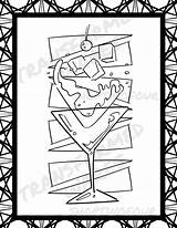 Cocktails Alcohol sketch template