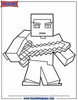 Coloring Herobrine Pages Minecraft Colouring Printable Hmcoloringpages Sheets Steve sketch template