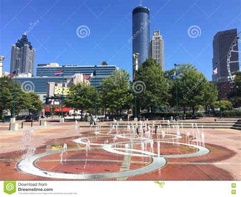 centennial olympic park atlanta ga editorial image image  fountains wheel