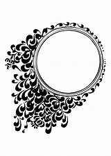 Frame Border Clip Clipart Tribal Borders Coloring Circle Frames Islamic Designs Decorative Round Ethnic Floral Wedding Pages Circular Large Transparent sketch template