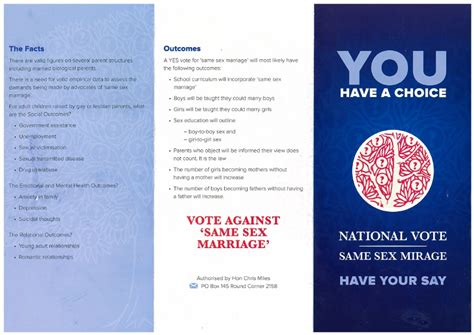 former mp s anti marriage equality pamphlet claims it