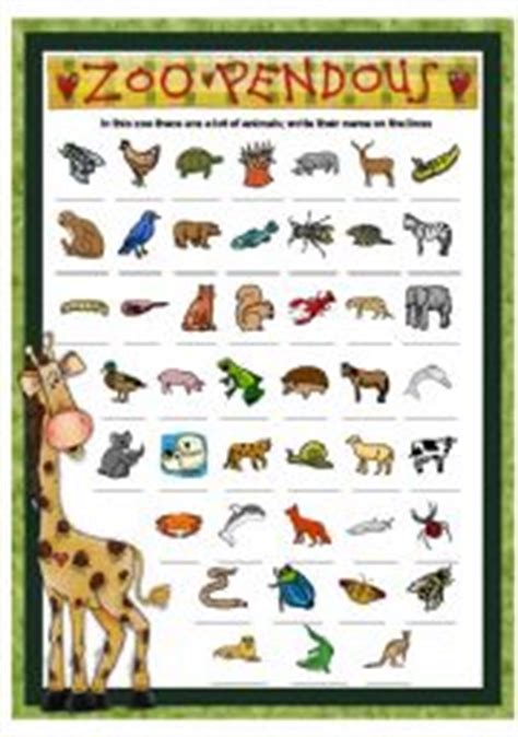 english exercises animals