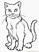 Coloring Printable Mammals Cat Cats Pages Popular sketch template