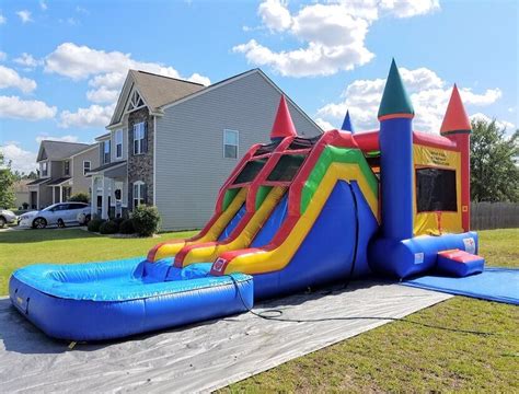 inflatable bounce house water  super duper combo rental