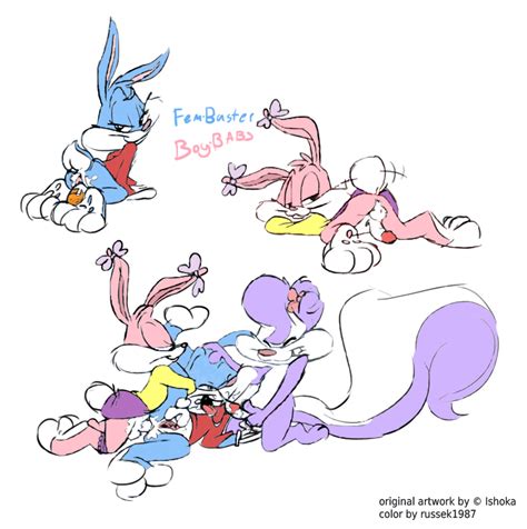Rule 34 Anthro Babs Bunny Buster Bunny Female Fifi Le