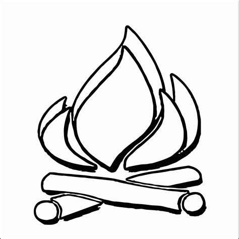 cartoon fire coloring page