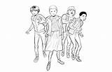 Stranger Things Coloring Pages Kids Printable Season Print Eleven Characters Cast Review Postshowrecaps Size Xcolorings sketch template