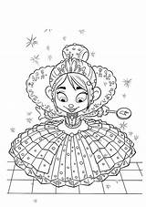 Coloring Pages Vanellope Wreck Schweetz Von Rush Sugar Ralph Getcolorings Color Getdrawings sketch template