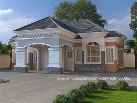 bedroom bungalow ref  nigerian house plans