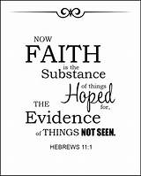 Hebrews Faith Substance Hoped Heb sketch template