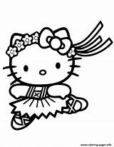 Kitty Hello Coloring Pages Ballet Printable Cute Para Colorear Print Colouring Cat Ballerina Pdf Info Cartoon Imagenes Sheets Book Online sketch template