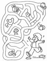 Labyrinths Coloring Kids Print Easter Color Pages Theme Justcolor sketch template