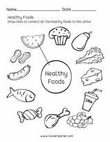Foods Unhealthy Nutrition Evs Prek Cleverlearner sketch template