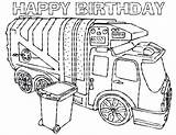 Garbage Truck Coloring Birthday Party Pages Printables Drawing Trash Trucks Rubbish Printable Color Favors Pdf Plow Dump Getdrawings Getcolorings Etsy sketch template