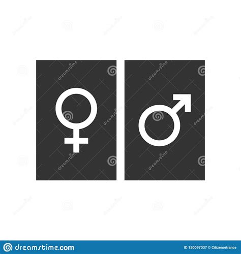 Gender Icon Female Male Symbol Vector Illustration Flat Design