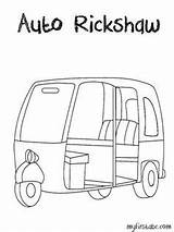 Rickshaw Auto Sketch Coloring Template Pages Drawing Kids Car Paintingvalley Draw School India Drawings Sketches Choose Board sketch template