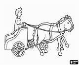 Carruaje Ciudadano Carrozza Wagen Romanos Romeinse Cavalli Imperio Kleurplaat Kleurplaten Rijk Romeins Cittadino Impero Carro Chariot Pferde Romani Gladiator Stampare sketch template