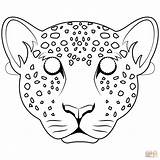 Leopard Leopardo Colorear Máscara Bebe Coloriages Supercoloring Gratuits Leopards sketch template