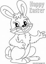Easter Coloring Bunny Printable Pages Colouring Happy Cute Print Egg Rabbit Color Christmas Kids Pdf Baby Colour Sheets Chocolate Getcolorings sketch template