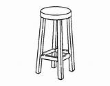 Stool Coloring Colouring Pages High Colorear Clipart Coloringcrew sketch template