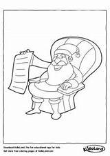 Coloring Santa Chair Pages Kidloland Claus Printable Kids Worksheets Christmas sketch template