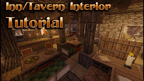 minecraft interior design taverninn tutorial youtube