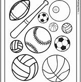 Coloring Pages Equipment Sports Getcolorings Sport sketch template