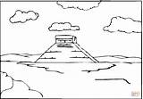 Pyramid Coloring Clouds Pages sketch template