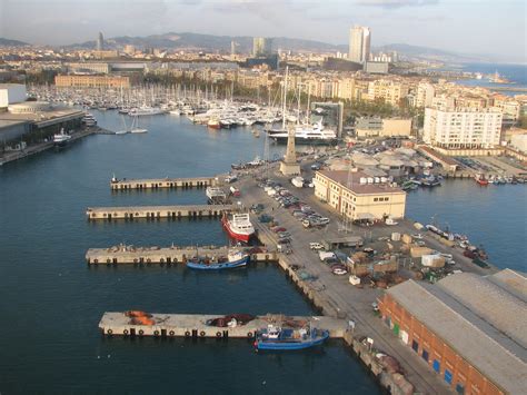barcelona uitzicht vanuit de kabelbaan  de haven van  flickr