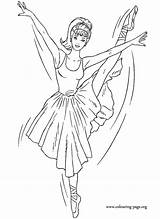 Coloring Barbie Ballerina Pages Color Ages Kids sketch template