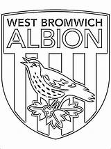 West Bromwich Albion Coloring United Pages Ham Badge Football sketch template
