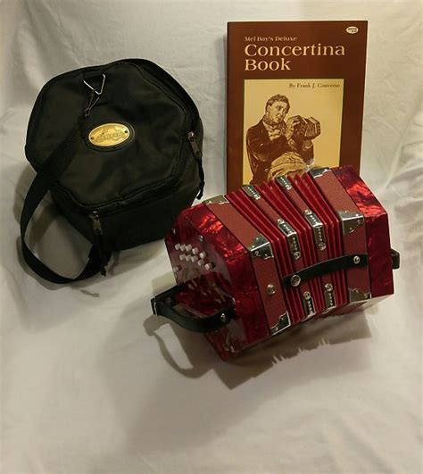 red  button anglo concertina  case  book reverb