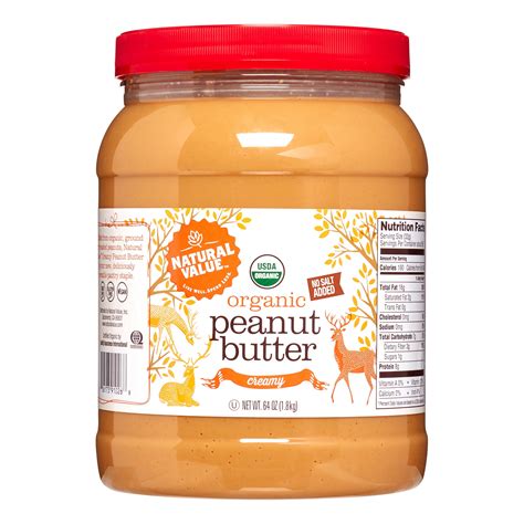 natural  organic peanut butter creamy  salt added  oz