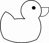 Duck Rubber Outline Coloring Template Clipart Pages Clip Printable Ducky Duckling Stencil Cliparts Preschool Easy 1470 Animals Kids Color Pattern sketch template