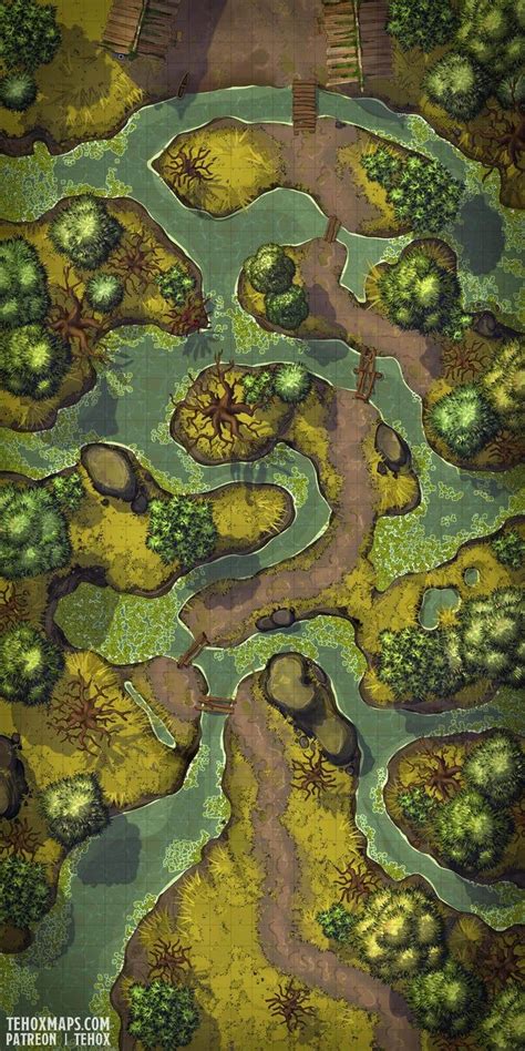 swamp encounters  battlemaps dungeon maps tabletop rpg maps dnd world map