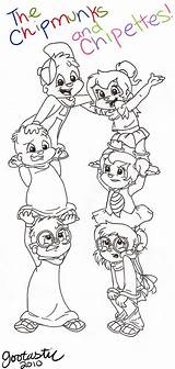 Brittany Coloring Pages Chipettes Alvin Comments sketch template