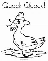 Quack Coloring Duck Pages Clipart Ducky Giggle Goose Kids Print Tracing Cliparts Pelican Outline Twistynoodle Login Built California Usa Noodle sketch template
