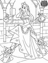 Aurora Bois Dormant Coloriage Princesses Princesse Sleeping Durmiente Coloringkidz Enregistrée sketch template