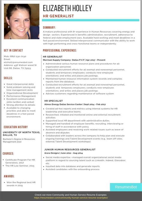 hr resume examples generalist   learning